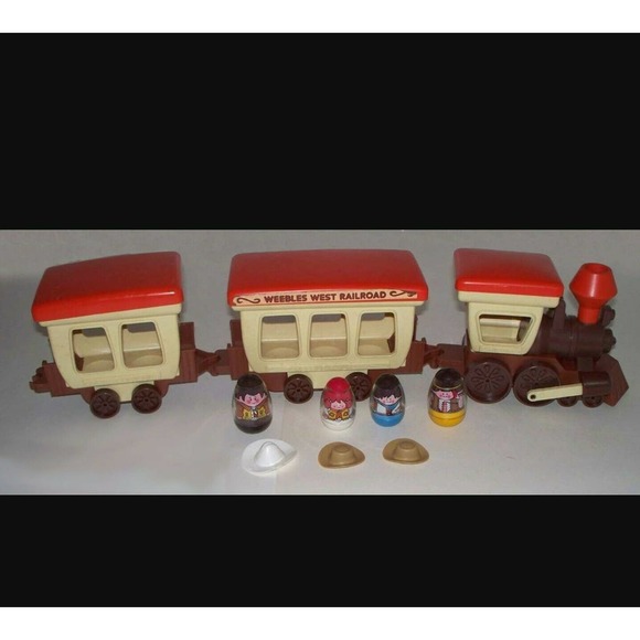 VTG Weebles Railway Retro Toy Train Section 70s Mid Century Hasbro - Picture 7 of 7